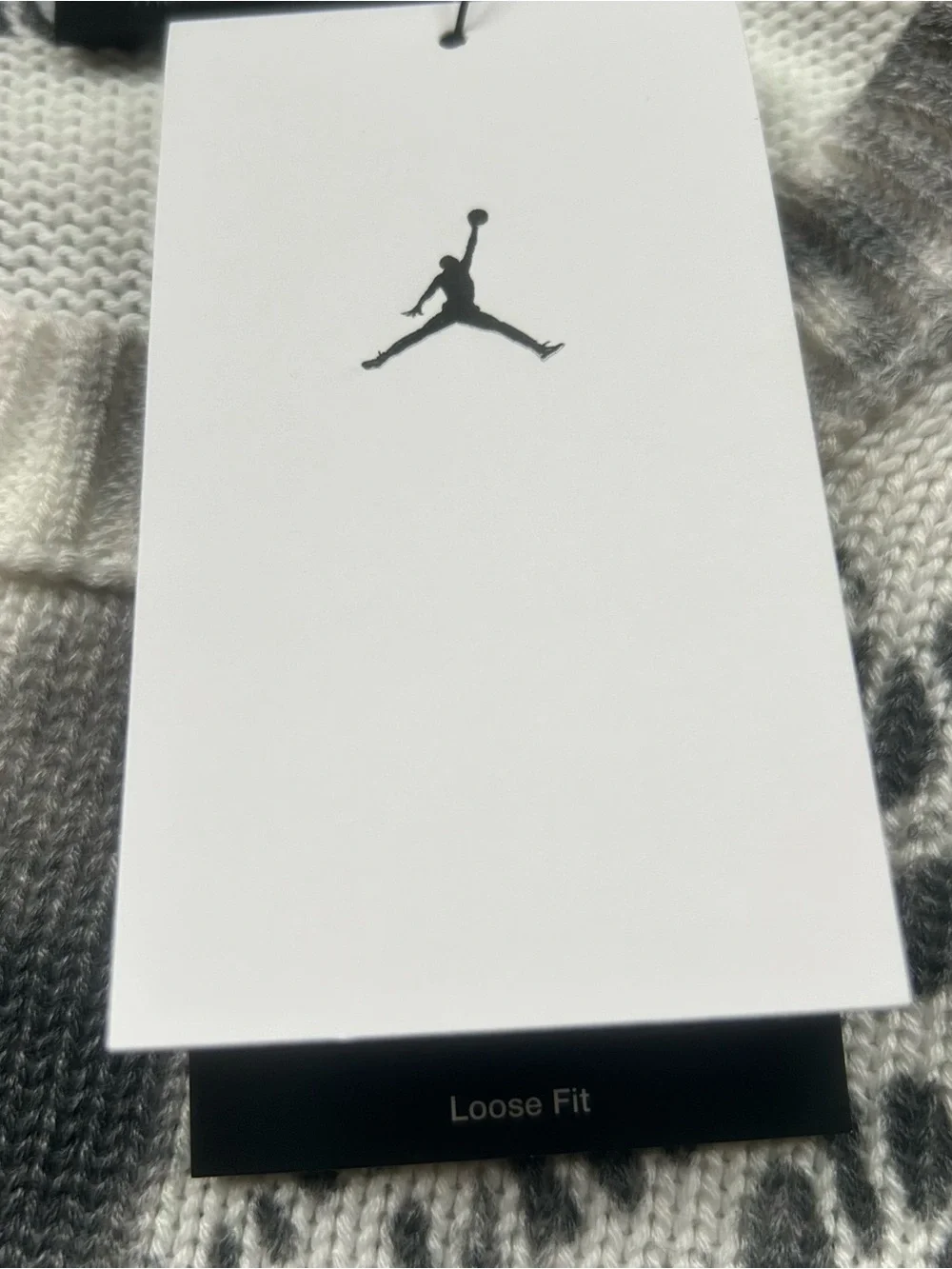 Air Jordan Print Nike Sweater Knit Gray Men's Size XL Loose Fit HQ1635-133